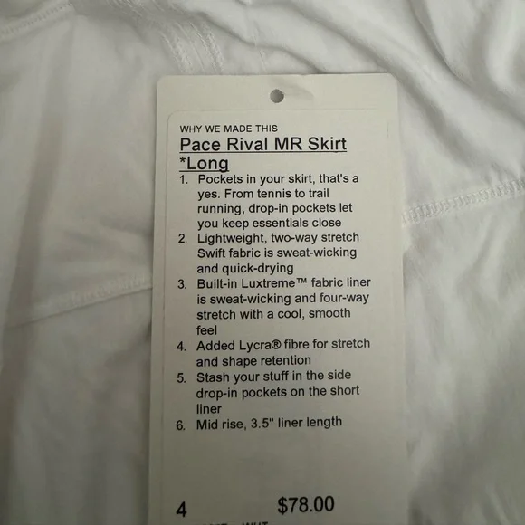 Pace Rival Mid-Rise Skirt Long size 4 - Picture 3 of 4